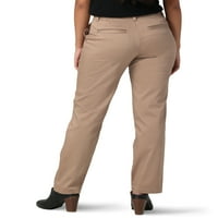 Lee® pantalone za ravne noge tkane u ženskom udobnom struku