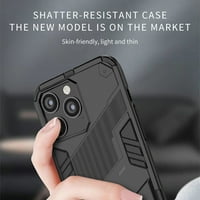 - Lion za iPhone Plus Armor Slim Case, robusna ploča skrivena postolja protiv pada otporna na udarce Ultra