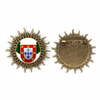 Portugal Nacionalni grb Simbol zemlje Metall Sonne Brosche Haken Pin