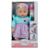 My Sweet Love Snuggle and Feed Time 12.5 Baby Doll, Light ton kože, Purple Outfit