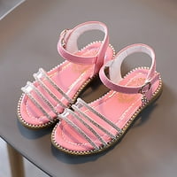 Moda Proljeće Ljeto Dječje Sandale Djevojke Sandale Ravne Otvorene Kopče Za Prst Svjetlo I Udoban Jednobojni