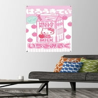 Pozdrav Kitty i prijatelji - Kawaii mliječni zidni poster sa pushpinsom, 22.375 34