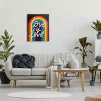 Stupell Industries Love LGBTQ Pride Rainbow Holiday Slikarstvo Galerija zamotana platna Print Wall Art