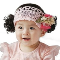 Seyurigaoka Exquisite Baby Girl Bow trake za glavu Elegantna traka za kosu čipkasti perika