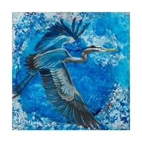 Zaštitni znak likovne umjetnosti 'plavi heron u slikarstvu' platno umjetnost Cecile Broz