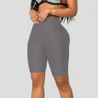 Iopqo kožne pantalone za žene modni ženski Bike Yoga elastični šorc visokog struka helanke sportske Casual