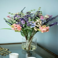 Skoro prirodna lavanda i hidrangea umjetni cvjetni aranžman, višebojni