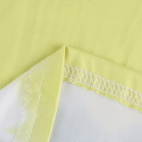 Hanas Womens Ljetni Faision kratki rukav okrugli vrat kravata-boja Ispis Ležerne prilike