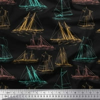 Soimoi Rayon Fabric brod okean štampana zanatska tkanina po dvorištu