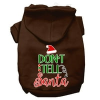 Mirage PET proizvodi Polyster i pamuk Nemojte reći Santa Holiday Božićni hood hoodie, krema, m