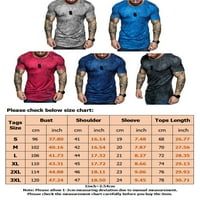 Cindysus muns prozračna majica kratkih rukava Men Comfy pulover Crew Crt Fitness Tie Dye modna bluza
