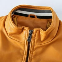 Paptzroi muške bluze za slobodno vrijeme patentni zatvarač sa zatvaračem džepna kožna jakna
