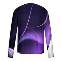 cllios muški grafički Tees klirens 3d optički iluzija Print Dugi rukav majice stilski pulover Top Fashion