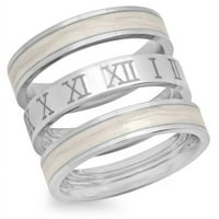 Prstenovi od nerđajućeg čelika sa rimskim brojevima