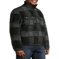 I Odjeća Muška Buffalo Plaid Coull Coull Zip Sherpa jaknu, Veličine M-XXL