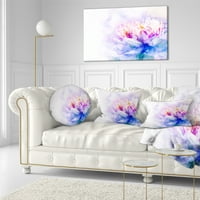 Designart Plavi cvijet akvarel-cvjetni jastuk - 12x20
