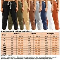 Niuer Women Boho Drawstring Palazzo Pant Ladies Casual Loungewear Jednobojna Dnevna Odjeća Široke Pantalone
