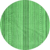 Ahgly Company u zatvorenom okruglom orijentalnim smaragdnim zelenim modernim prostirkama područja, 7 'runda