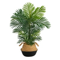 Skoro prirodna 40 Areca Palm umjetno stablo u tkanom sagraču UV otporno