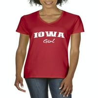 Normalno je dosadno - Ženska majica s kratkim rukavima V-izrez, do žena Veličina 3xl - Iowa Girl