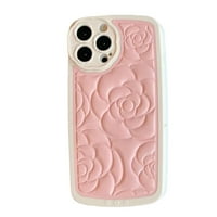 Toyella 3D Camellia Soft Patch kožni telefon Smeđi iPhone12Promax