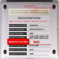 Kaishek Hard Case Cover samo kompatibilan MacBook Pro 14 - A & A2779, hrđa A 3