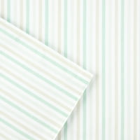 Martha Stewart Daisy Stripe Tkanine Placemat Set 4-pakovanje, zeleno, 13 x17.5