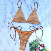 Yueulianxi Ženski bandeau zavoj bikini set Push up brazilski kupaći kostimi za kupaće od plaža modna bikinijaža