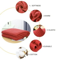 Jedinstvena povoljna pamučna kabla pletena kauč na razvlačenje posteljina Crvena 30 40