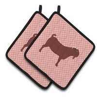 Caroline's blaga Kalahari Crvena koza ružičasta Provjeri par držača lonca