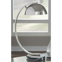 Dizajn potpisa Ashley Haden Chrome Finish 19 Metalna stolna lampa