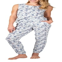 Pajamas Notch ovratnik dugme gore uz odgovarajuće kratke hlače Poliester Blend pidžama set za žene