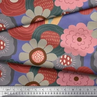 Soimoi Japan Crepe Satin Tkanina Cvijet Umjetnički Print Šivanje Tkanina Dvorište Široko