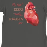 Geometrijsko srce kuca žensku majicu Slatki poklon za Valentinovo
