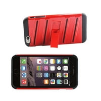 IPhone 6s Plus Plus Hybrid Fishbone futrola sa postoljem u crnoj crvenoj boji za upotrebu sa Apple Iphone