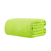 Tking moda klima uređaj Boja pokrivač flanela poklon pokrivač obični bok pokrivač za kućni dekor - zelena