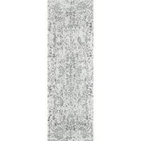 nuLOOM cvjetni Damast ružmarin trkač, 2 '6 10', siva