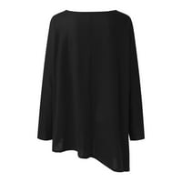 Ljetne žene Tan Raglan majica Žene Žene Fabrički dizajn Proljetni stil dugih rukava Nepravilna majica