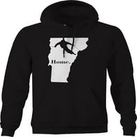 Početna država Vermont skijanje država ponos Hoodies za muškarce veliki crni