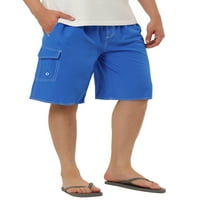Unique Bargains muške ljetne čvrste kratke hlače sa vezicama sa elastičnim strukom