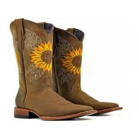Avamo Womens Dame čizme COWGIRLLS Boots Western Cowboy Fashion Comfort Boot