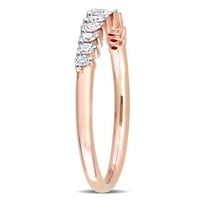 Miabella ženski karat T. W. Diamond 14kt Rose Gold diplomirani polu-vječnost prsten