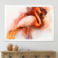 PromenArtirt 'Sažetak portret ružičaste Flamingo II' Farmhouse uokvirenog umjetničkog tiska