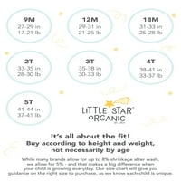 Little Star Organic Little Girl 4PK biciklističke kratke hlače, veličina 12m-5T