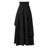 Ženska Steampunk Gotička Odjeća Vintage pamučna crna čipkasta suknja
