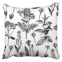 Botanička grafika sa lekovitog bilja dizajn ruku crtež i projekata cvijet jastuk Case Cover