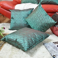 Ručno rađena ekološka 16 x16 dekorativna Navlaka za jastuk cvjetna svileno zelena zatvorena od 6