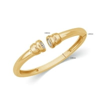 Za vas 0. CT Bezel okrugli Inge Diamond Band Ring Women u 14k žuto zlato, Veličina prstena-8.5