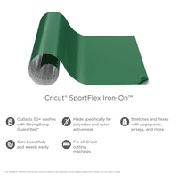 Cricut® Sportfle Iron-on vinil, zelena, 11.8 24
