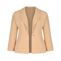 Capreze Dame Business Jackets Solid Color Outwear Rever Crt Blazer Casual Cardigan Jakna s dugim rukavima